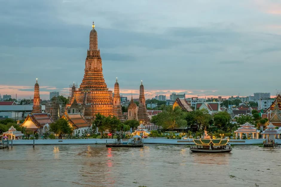 Wat Arun, do outro lado do rio